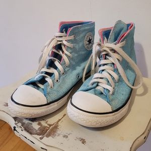 Converse Chuck Taylor All Star Two-Fold Laced Canvas Trainers Blue